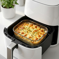 Grands bols en verre borosilicate pour la maison, résistants au micro-ondes et aux congélateurs, idéaux pour les repas.