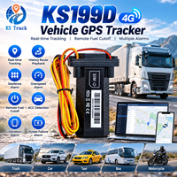 Pelacak GPS 4G untuk Mobil KS199D Pemutus Bahan Bakar Jarak Jauh dengan Platform Gratis dan Kartu SIM 1 Tahun Termasuk IP67 9-95V