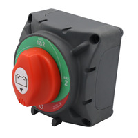 Interrupteur d'isolation de batterie double 1-2-Both-Off 4 Positions 600A High Current Battery Power Cut Master Switch Pour 2 Batteries Véhicules