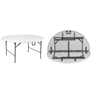 <span class=keywords><strong>Mesas</strong></span> <span class=keywords><strong>de</strong></span> banquete <span class=keywords><strong>plegables</strong></span> <span class=keywords><strong>de</strong></span> plástico <span class=keywords><strong>de</strong></span> círculo redondo barato <span class=keywords><strong>de</strong></span> alquiler <span class=keywords><strong>de</strong></span> 5 pies para fiesta <span class=keywords><strong>de</strong></span> Evento <span class=keywords><strong>de</strong></span> boda - Product Image 1