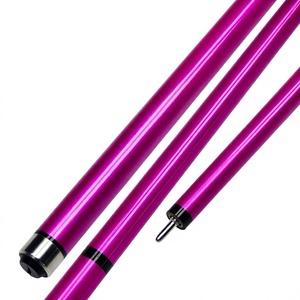 Taco de billar rosa de una pieza para romper y saltar, con punta de 13 mm, unión de acero inoxidable y eje de madera - Product Image 3