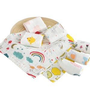 Paño de limpieza multiusos 25*25cm Paño ecológico Toalla cuadrada de gasa de algodón Toalla de muselina <span class=keywords><strong>para</strong></span> bebé - Product Image 1