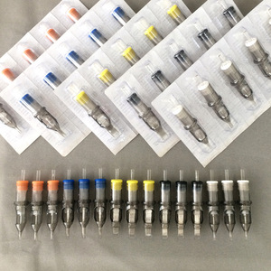 Agujas de Cartucho para Tatuaje de Acero Inoxidable 316 Estériles, Silicona Gris de Colores, RL RM RS Magnum - Product Image 1
