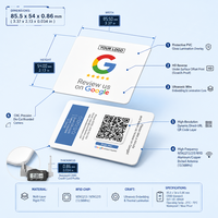 Carte de visite programmable étanche NFC RFID avec code QR 13,56 MHz pour paiement de membre et utilisation hôtelière