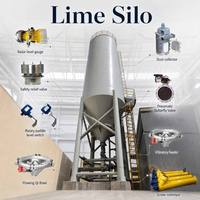 Silo industriel pour soude à la chaux personnalisé avec jauge de niveau et soupape de sécurité pour centrale à béton