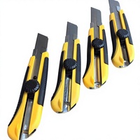 Cutter industriel KEMING 25 mm à lame cassable, résistant à l'usure, avec poignée ABS+TPR, pour la découpe de cartons en vrac en entrepôt