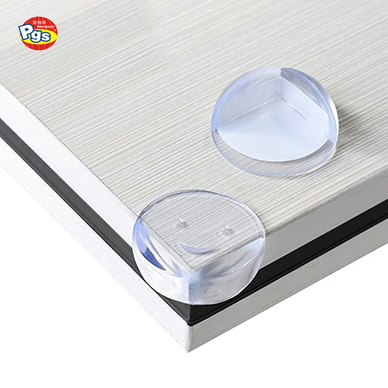 Cubierta protectora de goma de silicona adhesiva transparente para muebles de bebé, borde de esquina de mesa