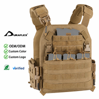 Gilet tactique OEM ODM personnalisé, porte-plaques à dégagement rapide, léger, avec triple pochette pour chargeurs, sangle MOLLE durable