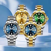 Montre à quartz avec logo personnalisé pour homme, étanche, décontractée, élégante, design simple, bracelet en acier inoxydable, aiguilles lumineuses