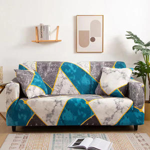 Funda de Sofá Elástica de Estilo Nórdico con Patrón Geométrico, de Poliéster, Antipolvo, para Todas las Estaciones, Ajustable a Sofás Modulares - Product Image 1