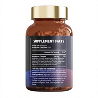 Capsules de complexe de magnésium premium 12 en 1, 120 unités, 700 mg, complément minéral quotidien, étiquette privée OEM