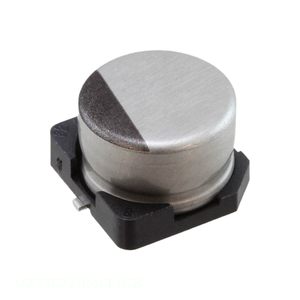 Condensateur SMD à montage en surface UZT1E220MCL1GB, canal fabricant, 22 µF, aluminium, 20 %, 25 V - Product Image 1