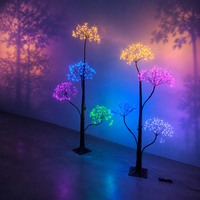 Lampe LED en forme de champignon multicolore pour décoration intérieure, lumière de sol créative en forme de fleur, éclairage paysager incurvé pour patio et cour