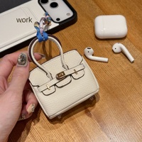 Étui de téléphone en PU Litchi de luxe pour iPhone 18 Pro Max avec étui universel en cuir pour Airpods
