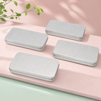 Boîte en fer blanc rectangulaire de haute qualité avec logo personnalisé, vide, pour l'emballage et le rangement d'artisanat, écologique et recyclable