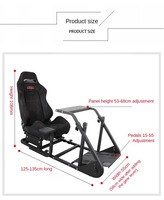 Support de siège de simulateur de course ARTcockpit compatible avec le volant Logitech G29/T300 Formula Force R5