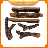 Cheminée Flamme Lampe Bar Décoration Fibre De Céramique Simulé Bois Bonfire Charbon Lumière pour Cheminée Électrique