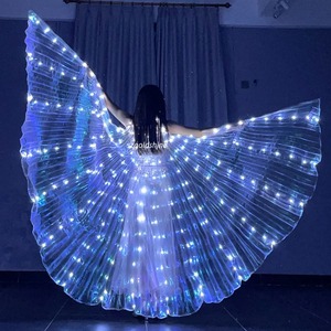 Đèn LED belly dance Isis đôi cánh thiên thần với Kính thiên văn Gậy <span class=keywords><strong>Glow</strong></span> thanh linh hoạt cho người lớn & trẻ em cho Halloween - Product Image 2