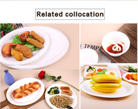 Plats à bagasse jetables à 3 compartiments Assiette à poisson ronde