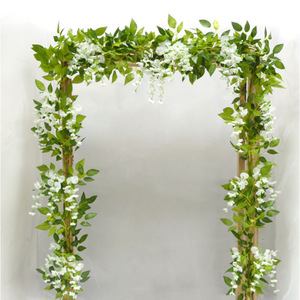Artificial Wisteria Vines Pink Silk 100cm-200cm Home Decor <b>Wedding</b> <b>Arch</b> - Product Image 2