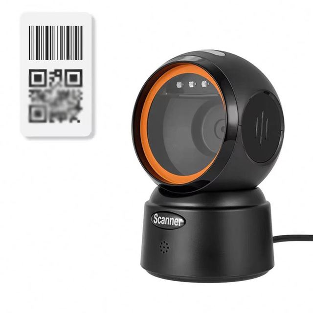 2D Omnidirectional Barcode Scanner Desktop QR DM Auto Sense Scanning Platform for POS Supermarkets and Retail Stores