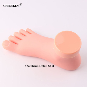 Exhibición de pie de entrenamiento de Arte de uñas de silicona de goma suave de alta calidad práctica de uñas pie falso - Product Image 2