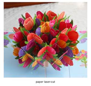Creative <b>Gift</b> for Wife Girlfriend <b>Mother</b> <b>Birthday</b> Card Get Well Thank You Anniversary Paper 3D Flower Pop Card UV Printed Matte - Product Image 4