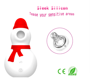 Vibrador de Succión con Forma de Muñeco de Nieve para Masturbación Femenina, Estimulador de Clítoris y Pezones, Masajeador Erótico de Punto G - Product Image 6