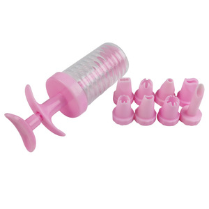 Plastic Piping Set 8 Piece With Tips For Butter Cookies And Biscuits Cake Decorating Supplies - Product Image 2