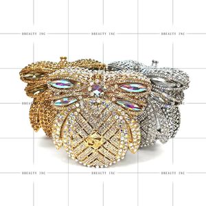 Sac à main de soirée scintillant en cristal papillon pour femmes, sac à main classique de mode pour bal de promo, mariage, avec strass - Product Image 1