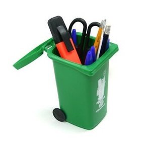 صندوق قمامة صغير مخصص لجانب الرصف مع صندوق قمامة مع عجلة <span class=keywords><strong>Wheelie</strong></span> Bin مكتب منظم لإعادة التدوير ، وعاء قلم أدوات مكتبية - Product Image 1
