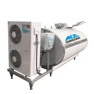 Ace Small Pasteurization Unit Juice Chiller Refrigerated Milk Tanks With Milk Cooler Tank And For Farm