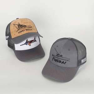 BSCI venta al por mayor personalizado 6 paneles deporte papá sombrero de alta calidad bordado Logo gris algodón Gorras etiqueta tejida clásica gorra de camionero - Product Image 1