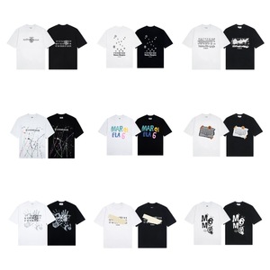Camiseta Masculina de Alta Gama, Vintage, Retro, de Lujo, <span class=keywords><strong>Maiso</strong></span> Margiela, con Letras Digitales, 300g, 100% Algodón, Manga Corta, Transpirable y Holgada - Product Image 2