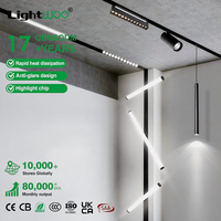 Système d'éclairage sur rail magnétique LED 48V 20mm en aluminium, spots suspendus ou encastrés pour projets commerciaux, bureaux, appartements, restaurants