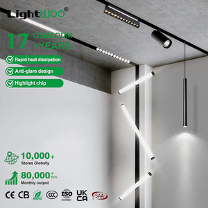 Système d'éclairage sur rail magnétique LED 48V 20mm en aluminium, spots suspendus ou encastrés pour projets commerciaux, bureaux, appartements, restaurants - Product Image 2