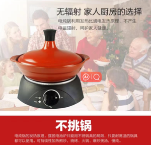 Tagi Pot 3L olla de cerámica con tapa de cerámica AP material base potencia 350W - Product Image 3
