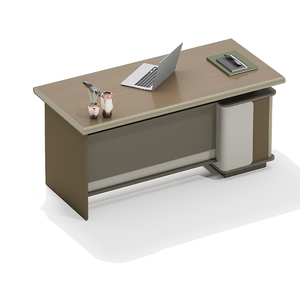 Escritorio de oficina administrativo tradicional simple y moderno con gabinete para espacios de trabajo modernos - Product Image 3