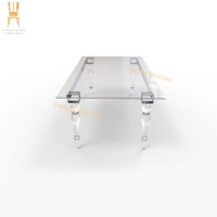 Bestseller Klarer Transparenter Acryl-Rechteck-Esstisch für Hochzeiten