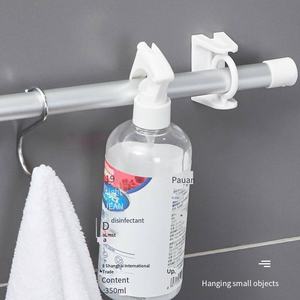 360 <span class=keywords><strong>anneau</strong></span> rotatif tige télescopique crochet support fixe 2 montage triangle tige de suspension anneaux pas de poinçon support de tringle <span class=keywords><strong>à</strong></span> rideau - Product Image 3