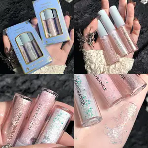 Popular HERORANGE Sequin Glitter Shiny Eyeshadow Stick Highlighter Lying Silkworm Pen Liquid Eye Shadow Set