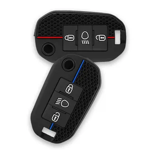 Funda de silicona para llave de coche con 3 botones para <span class=keywords><strong>Peugeot</strong></span> 208 301 308 508 5008 <span class=keywords><strong>3008</strong></span> Citroen 2010 2021 <span class=keywords><strong>2023</strong></span> - Product Image 5