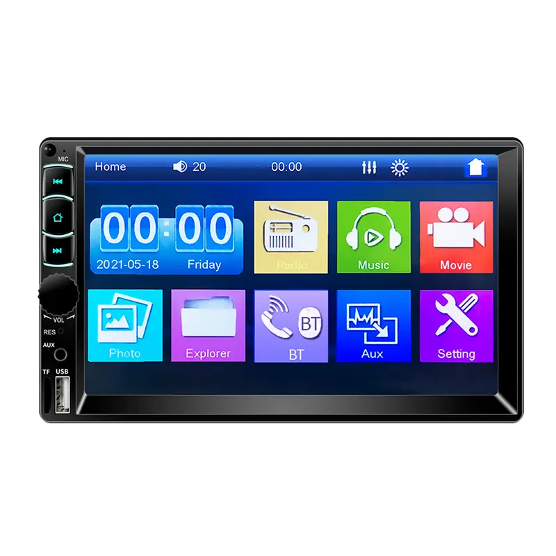 Portable Double Din 7 "voiture MP3 MP5 lecteur pour voiture stéréo Radio vidéo FM sans fil Audio MP5 Autoradio voiture lecteur DVD