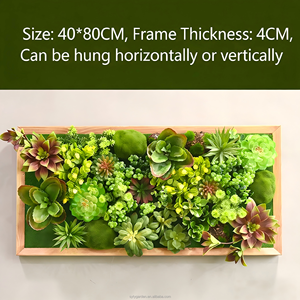 Plantes artificielles avec cadre, décoration <span class=keywords><strong>murale</strong></span> suspendue, feuillage suspendu pour salon, toile <span class=keywords><strong>de</strong></span> fond intérieure et extérieure - Product Image 1