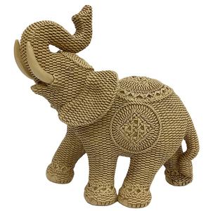 Satılık yeni tasarım rattan bak fil heykelleri altın renk fil - Product Image 2