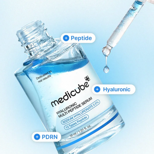 Sérum multi-peptides à l'acide hyaluronique pour une hydratation intense, repulpe la peau sèche, lisse les ridules, raffermit la peau, répare la barrière cutanée, léger - Product Image 3