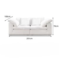 Canapé de salon moderne, écologique, sans accoudoirs, en tissu, pour appartement et hôtel, rembourré en éponge, en forme de L, compact