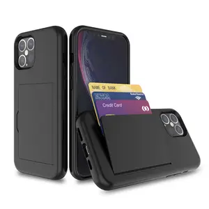 LeYi 2020 인기있는 제품 TPU PC 휴대용 카드 홀더 플립 스탠드 핸드폰 아이폰 12 미니