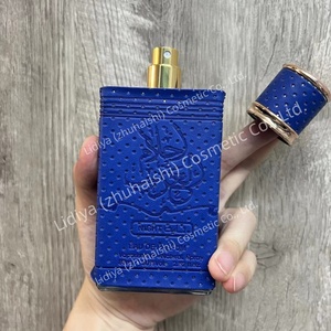 Dubai árabe 100mL Colonia para hombres Perfume <span class=keywords><strong>De</strong></span> Cuero Negro Azul con fragancia <span class=keywords><strong>de</strong></span> larga duración Spray al por mayor - Product Image 4
