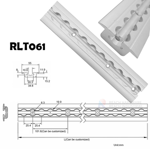 Rail en L en aluminium encastré de 1 m, point d'ancrage, accessoires pour camion, rail <span class=keywords><strong>a</strong></span>éronautique pour VR, système de fixation sur rail en L pour camion - Product Image 5